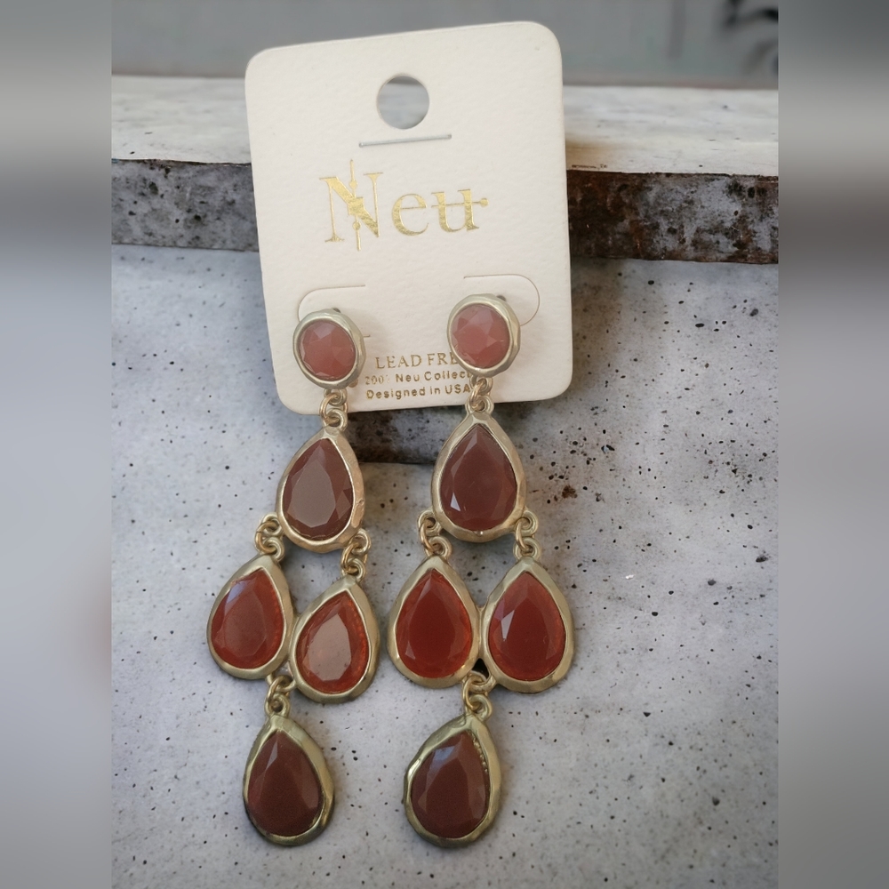 Vintage lead free chandallier earrings